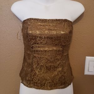 Gold corset style top